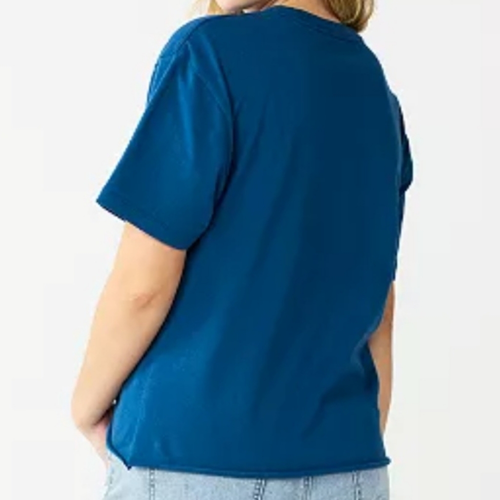 Disney Princess The Little Mermaid Juniors Vintage Style Cropped Graphic Tee S - Picture 4 of 8